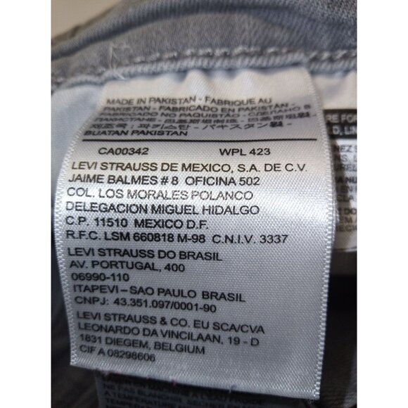 Levi Strauss & Co. Women's Mid-Rise Skinny Grey Washed Jeans Size 29 - Picture 5 of 5